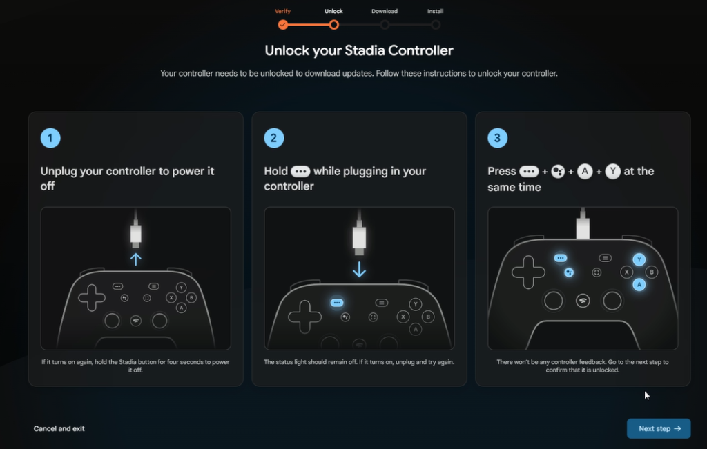 Finalize Stadia Bluetooth setup