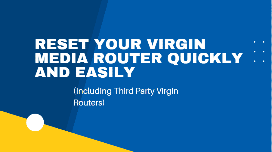 Reset Virgin router image