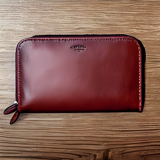 a red purse on a table