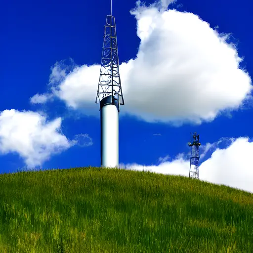 Artists impression of cellphone communications towers