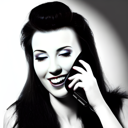 Call up BT if you need to log a fault. Picture of a smiling woman on the phone.