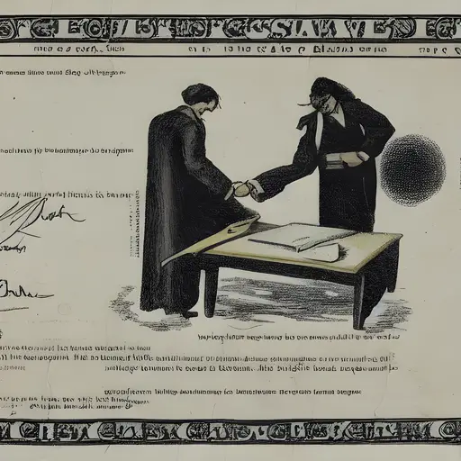 An artist's impression - image of an agreement being formalized