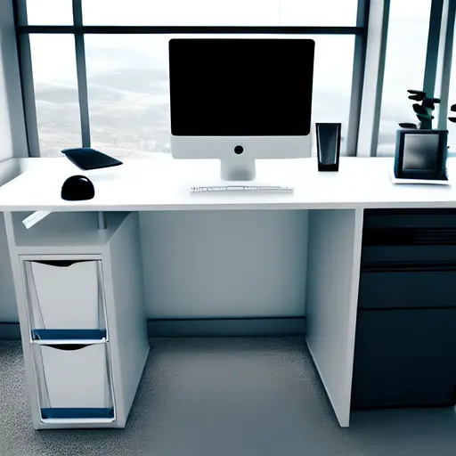 A computer on desk