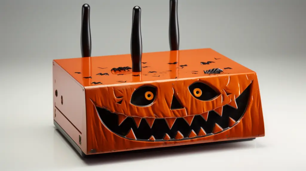If you have a 3D printer and an imagination then you can get really creative with Jack-o-Lantern facades for your router. Why stop at Halloween?